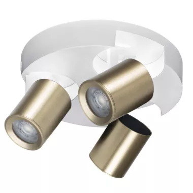 KANLUX 38967 LAURIN EL-3O W-G lámpa GU10  3 x max 10W 220-240V AC GU10 IP20 fehér / arany