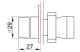TRACON KBD25STT Tokozott karos kapcsoló, fémalap, kétállású 1×NC+1×NO, 3A/230V AC, IP44