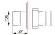 TRACON KBD25STT Tokozott karos kapcsoló, fémalap, kétállású 1×NC+1×NO, 3A/230V AC, IP44