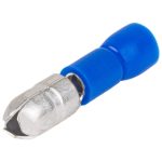 TRACON KH4 Szigetelt hengeres csatlakozó dugó, elektrolitréz, kék 2,5mm2, (d1=2,3mm, d2=5m