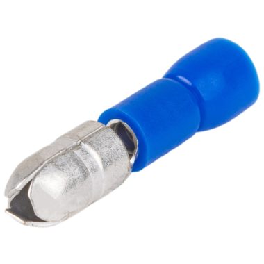 TRACON KH4 Szigetelt hengeres csatlakozó dugó, elektrolitréz, kék 2,5mm2, (d1=2,3mm, d2=5mm), PVC