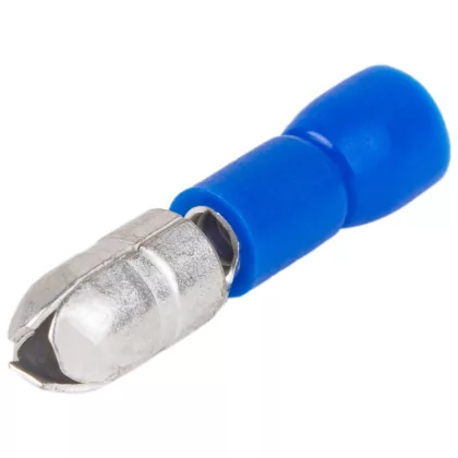 TRACON KH4 Szigetelt hengeres csatlakozó dugó, elektrolitréz, kék 2,5mm2, (d1=2,3mm, d2=5m