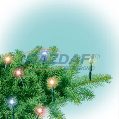 HOME KI 180/8 Mini izzós fényfüzér, 14,4 m, színes, 8 program