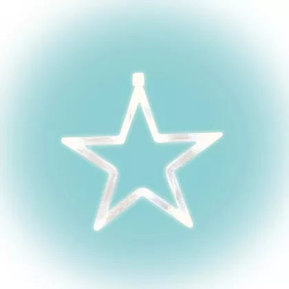 HOME KID 411 LED-es ablakdísz, csillag, melegfehér fényű