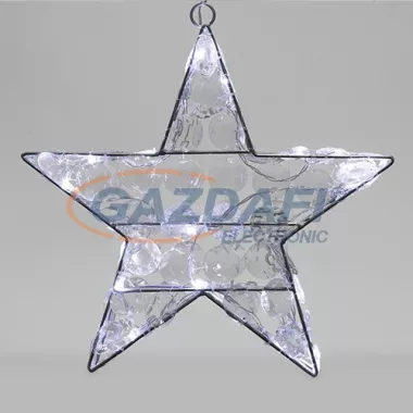 HOME KID 705 LED-es dekoráció, csillag, akril, hideg fehér világítás, 29x29 cm