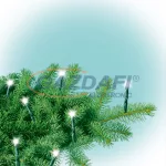   HOME KIF 180/8 Mini izzós fényfüzér, 14,4 m, meleg fehér, 8 program