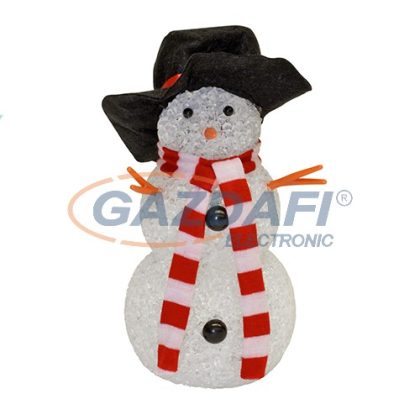   HOME KKD 107 LED-es dekoráció, hóember, színváltó, 8.5x17 cm