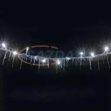 HOME KLG 50 LED-es fényfüzér jégcsap dekrációval, hideg fehér, 2,5 m