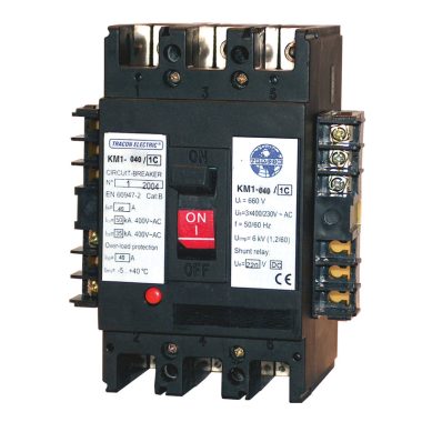 TRACON KM1-063/2 Kompakt megszakító, 230V AC feszültségcsökkenési kioldóval 3×230/400V, 50 TRACON KM1-063/2 Kompakt megszakító, 230V AC feszültségcsökkenési kioldóval 3×230/400V, 50