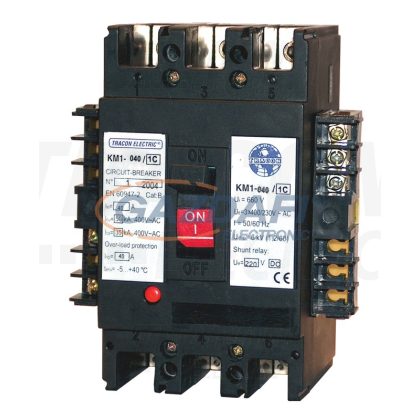   TRACON KM3-140-2 Kompakt megszakító, 230V AC feszültségcsökkenési kioldóval