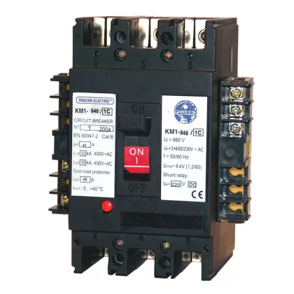 TRACON KM6-630/1B Kompakt megszakító, 400V AC munkaáramú kioldóval 3×230/400V, 50Hz, 630A,