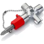  KNIPEX 00 11 02 Kapcsolószekrény kulcs használatos szekrényekhez és elzáró rendszerekhez 44 mm
