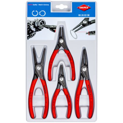   KNIPEX 00 20 03 SB Precíziós Seeger-gyűrű fogó készlet 310 mm