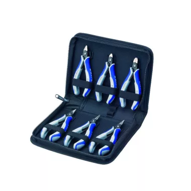 KNIPEX 00 20 16 P  Elektronikai fogó-tok elektronikus alkatrészeken végzendő munkákra alkalmas szerszámokkal 215 mm