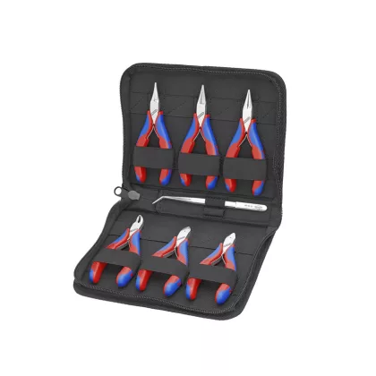   KNIPEX 00 20 16 Elektronikai fogó-tok elektronikus alkatrészeken végzendő munkákra alkalmas szerszámokkal 220 mm