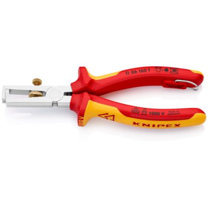   KNIPEX 11 06 160 T Huzalcsupaszító fogó TT Nyitórugóval, univerzális 160 x 100 x 27 mm