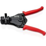   KNIPEX 12 21 180 EAN Huzalcsupaszító fogó alakkésekkel feketére lakkozott 180 mm