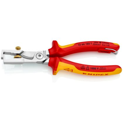   KNIPEX 13 66 180 T StriX Csupaszító fogó kábelvágó ollóval 180 x 53 x 27 mm