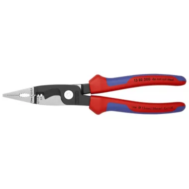 KNIPEX 13 82 200 SB Elektromos szerelőfogó feketére foszfátozott 200 mm