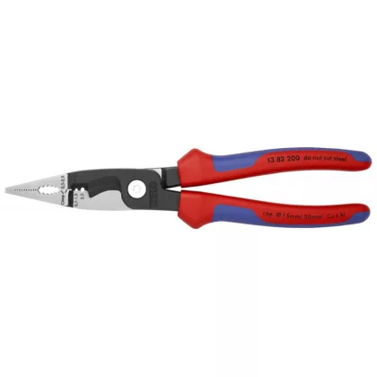   KNIPEX 13 82 200 SB Elektromos szerelőfogó feketére foszfátozott 200 mm