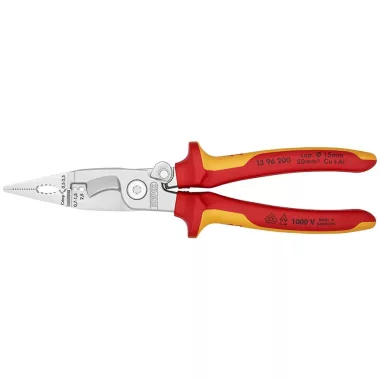KNIPEX 13 96 200 SB Elektromos szerelőfogó krómozott VDE 200 mm