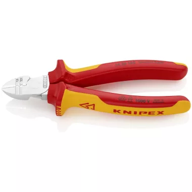 KNIPEX 14 26 160 SB Huzalcsupaszító-oldalcsípőfogók krómozott VDE 160 mm
