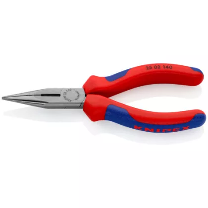   KNIPEX 25 02 140 Fél-kerek csőrű fogó vágóéllel (Rádiófogó) 140 x 48 x 17 mm