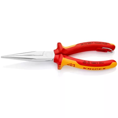 KNIPEX 26 16 200 T Fél-kerek csőrű fogó vágóéllel (gólyacsőr fogó) TT 200 x 55 x 28 mm