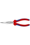 KNIPEX 26 25 200 Fél-kerek csőrű fogó vágóéllel (gólyacsőr fogó) 200 x 48 x 19 mm