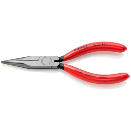   KNIPEX 30 21 140 SB hosszú orrfogó, műanyag bevonatú fekete atramentált 140 mm (önkiszolgáló kártya/buborékfólia)