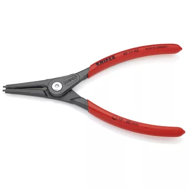 KNIPEX 49 11 A2 SB Precíziós Seeger-gyűrű fogó Külső gyűrűkhöz, tengelyeken szürkére foszfátozott 180 mm