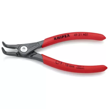 KNIPEX 49 21 A01 SB Precíziós Seeger-gyűrű fogó Külső gyűrűkhöz, tengelyeken szürkére foszfátozott 130 mm