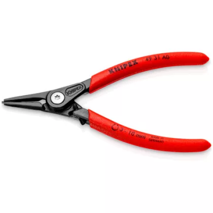   KNIPEX 49 31 A0 Precíziós Seeger-gyűrű fogó Külső gyűrűkhöz, (tengelyek) Túlfeszítés elleni védelemmel 140 x 62 x 10 mm
