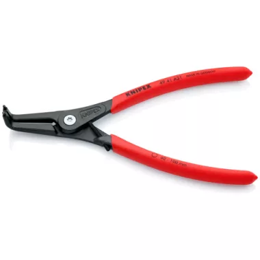 KNIPEX 49 41 A31 Precíziós Seeger-gyűrű fogó Külső gyűrűkhöz, (tengelyek) 210 x 42 x 14 mm