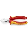 KNIPEX 73 06 160 T BK X-Cut Kompakt oldalcsípőfogó rögzítőszemmel krómozott VDE 160 mm