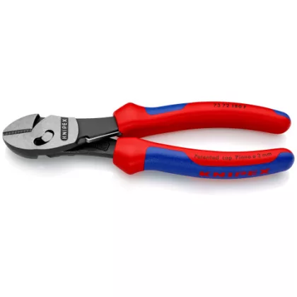   KNIPEX 73 72 180 F T TwinForce® Nagy teljesítményű oldalcsípőfogó Nyitórugóval 180 x 54 x 21 mm
