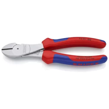 KNIPEX 74 05 180 SB Erő-kímélő oldalcsípőfogó krómozott 180 mm