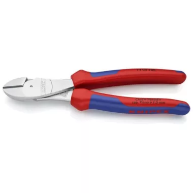 KNIPEX 74 05 200 SB Erő-kímélő oldalcsípőfogó krómozott 200 mm