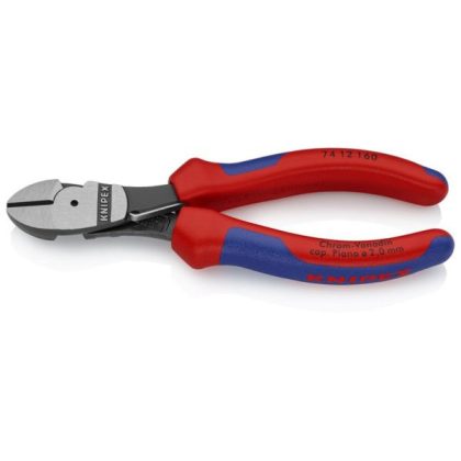  KNIPEX 74 12 160 SB Erő-kímélő oldalcsípőfogó feketére foszfátozott 160 mm