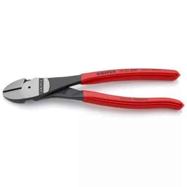 KNIPEX 74 21 200 SB  Erő-kímélő oldalcsípőfogó feketére foszfátozott 200 mm