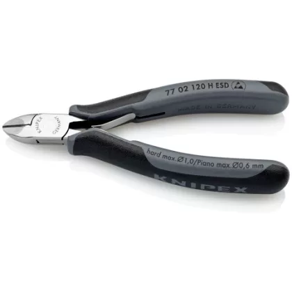  KNIPEX 77 02 120 H ESD Hard Metal Elektronikus oldalcsípő behelyezett keményfém vágóéllel 120 x 50 x 19 mm