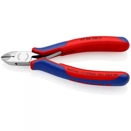  KNIPEX 77 02 120 H Elektronikus oldalcsípő behelyezett keményfém vágóéllel 120 x 50 x 19 mm
