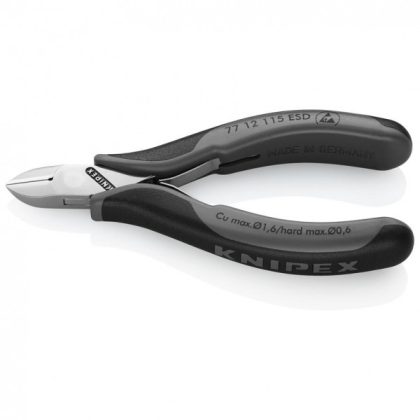   KNIPEX 77 12 115 ESD Elektronikai oldalcsípőfogó ESD 115 mm