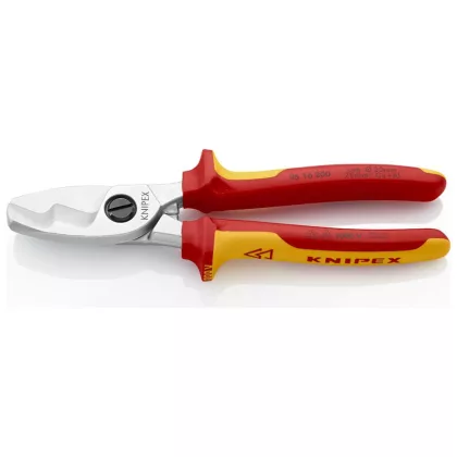   KNIPEX 95 16 200 SB Kábelolló kettős vágóéllel krómozott VDE 200 mm