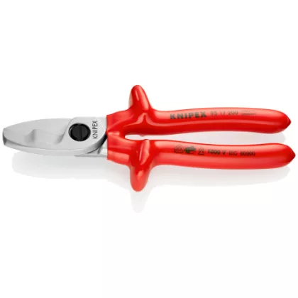   KNIPEX 95 17 200 Kábelolló Kettős vágóéllel 200 x 80 x 34 mm
