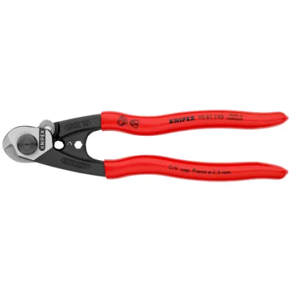   KNIPEX 95 61 190 Drótkötél olló Kovácsolt 190 x 60 x 20 mm