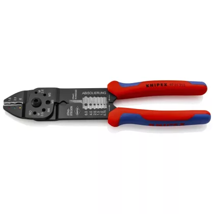 KNIPEX 97 21 215 SB Krimpelő fogó barnított 230 mm