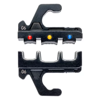   KNIPEX 97 39 06 Krimpelő profil Szigetelt kábelsarukhoz, dugaszoló csatlakozókhoz + homlokillesztőkhöz 0x 32 x 12 mm