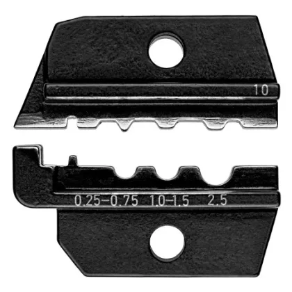   KNIPEX 97 49 10 Krimpelő profil Szigeteletlen cső- és összenyomható kábelsarukhoz 12 x 32 mm