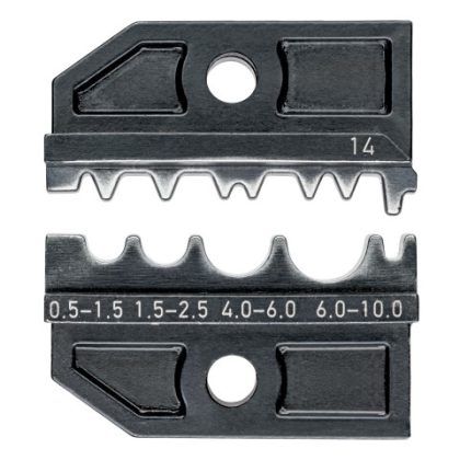   KNIPEX 97 49 14 Krimpelő profil DIN 46234 és DIN 46235 szerinti szigeteletlen összenyomható, cső- és préssarukhoz 50 x 17 mm